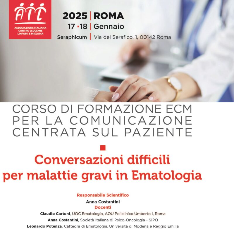 CONVERSAZIONI DIFFICILI PER MALATTIE GRAVI IN EMATOLOGIA