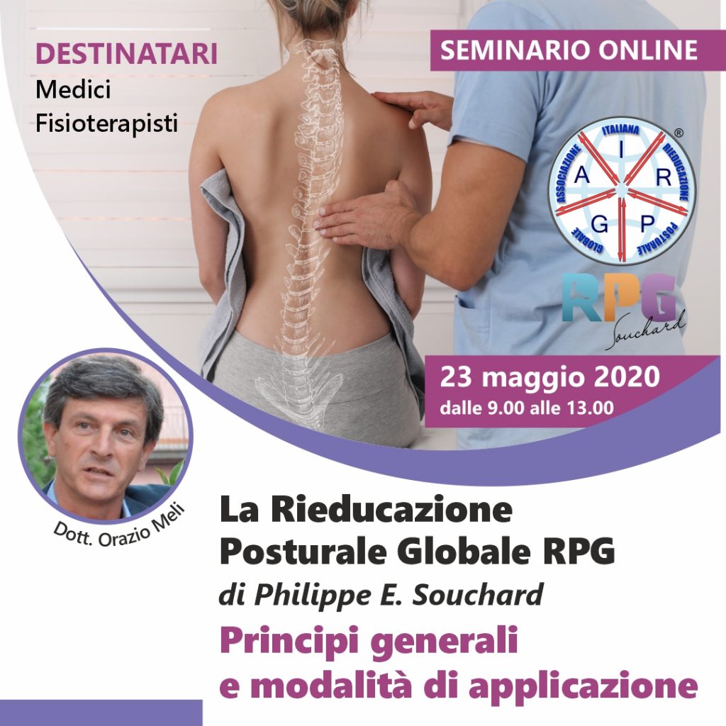 SEMINARIO ONLINE - LA RIEDUCAZIONE POSTURALE GLOBALE RPG