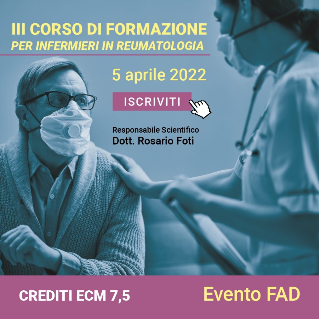 III CORSO DI FORMAZIONE PER INFERMIERI IN REUMATOLOGIA