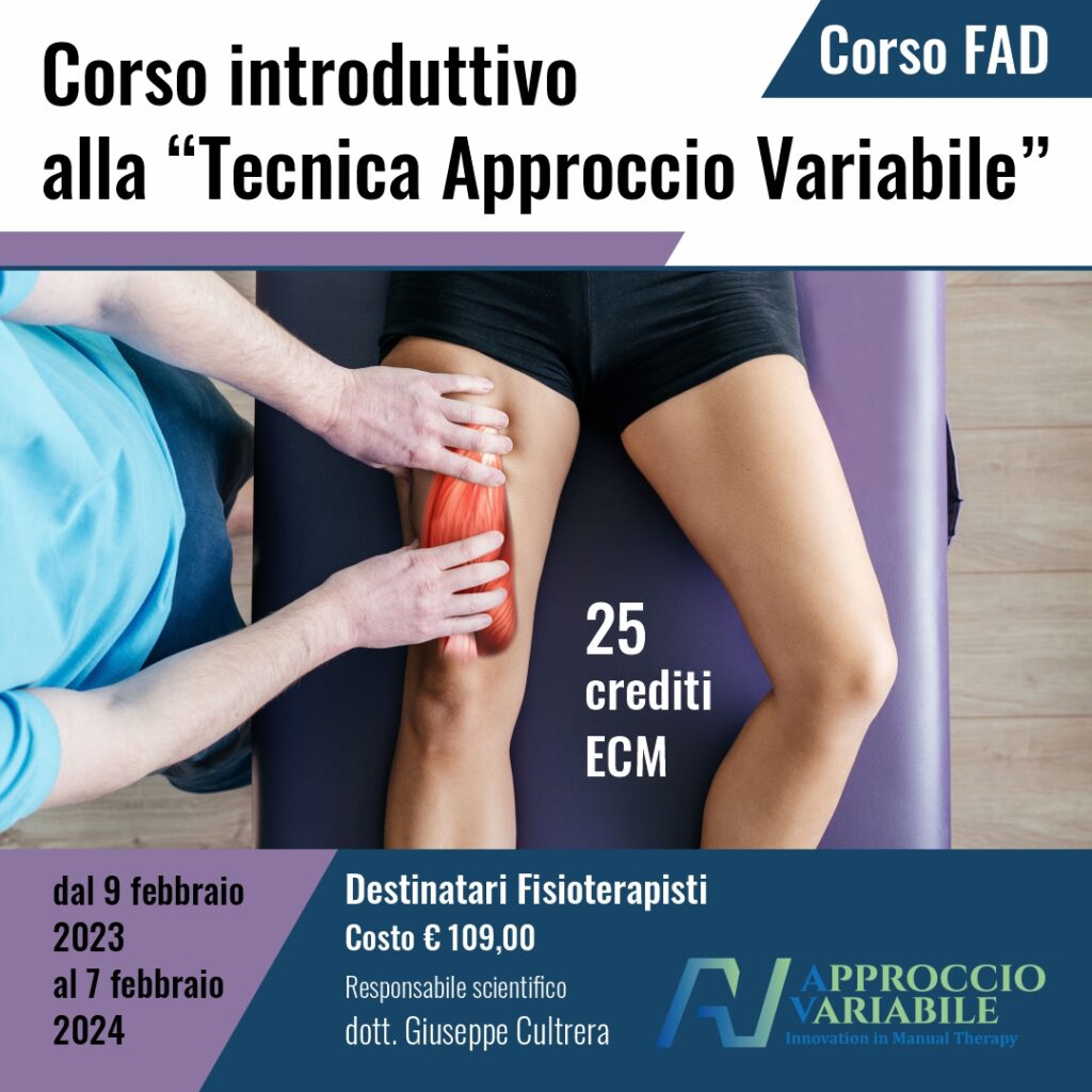 CORSO INTRODUTTIVO ALLA TECNICA "APPROCCIO VARIABILE"