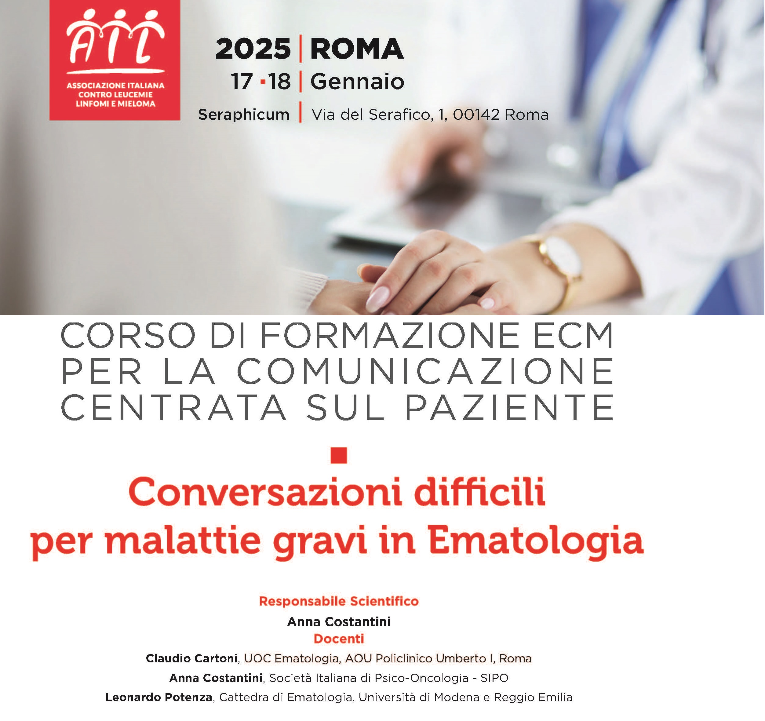 CONVERSAZIONI DIFFICILI PER MALATTIE GRAVI IN EMATOLOGIA